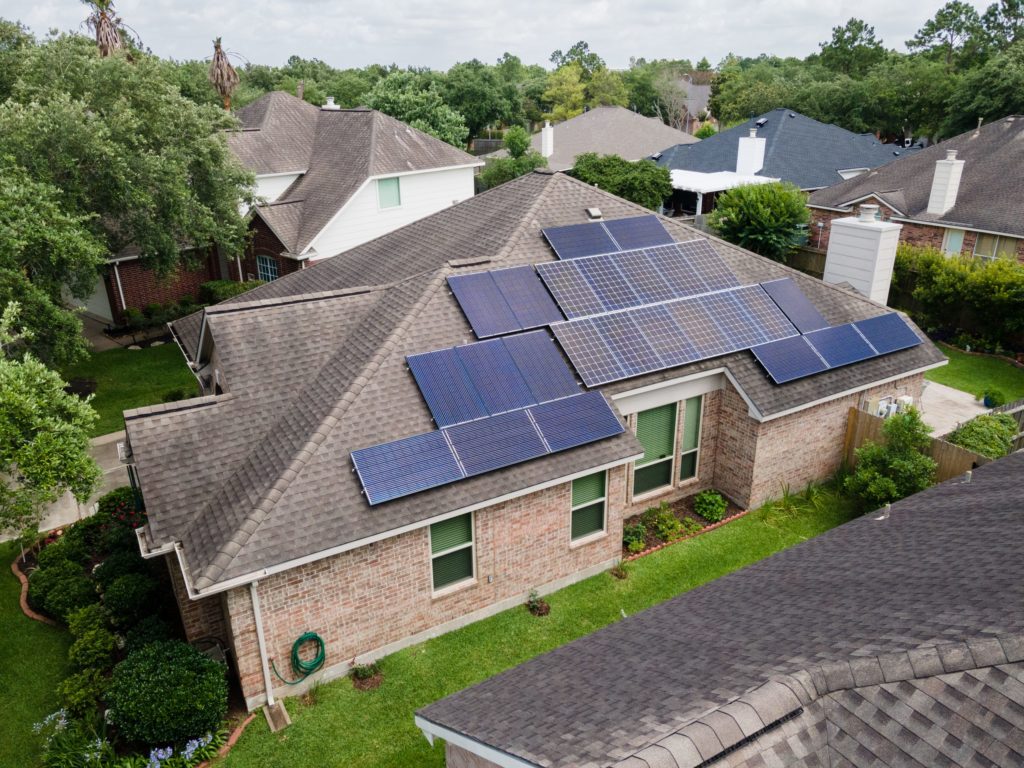 Solar Panels on a house roof